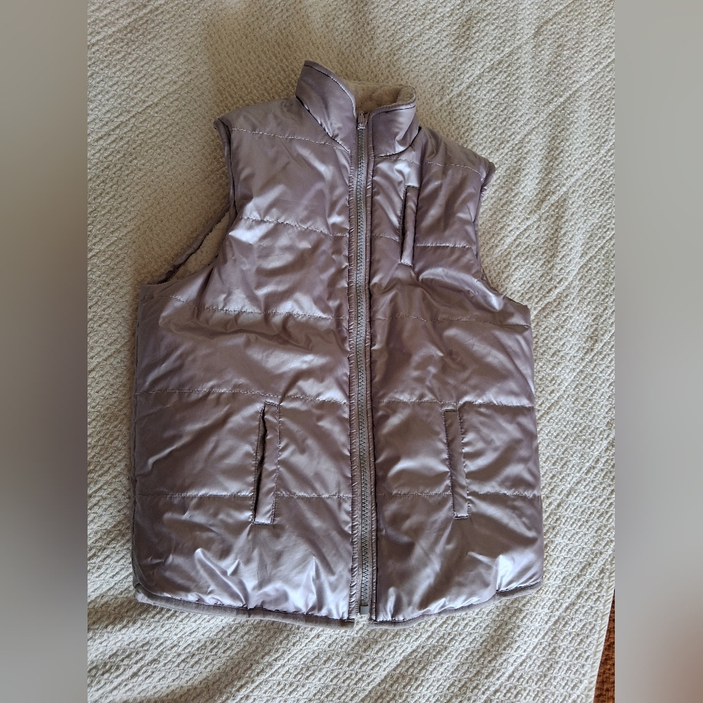 Stylish Metallic Puffer Vest